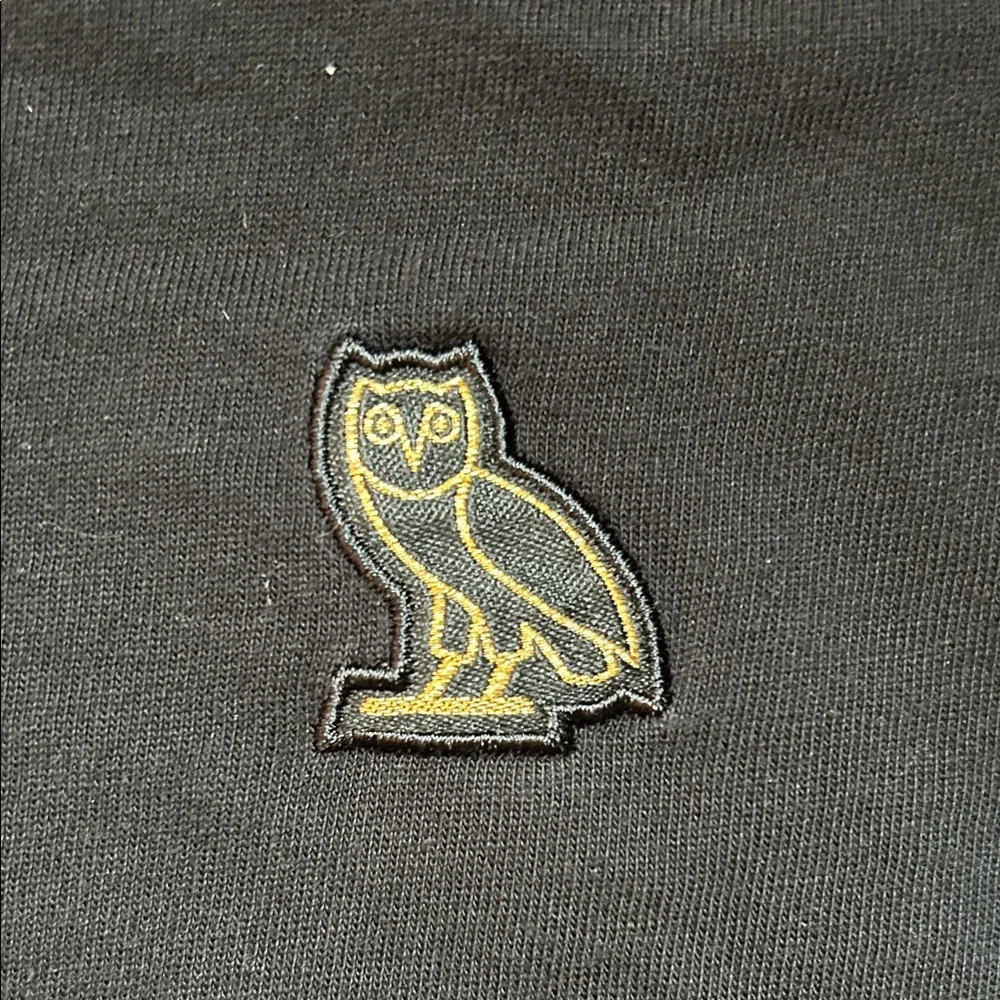 OVO Black Long Sleeve Cotton Shirt with Owl Logo - Picture 3 of 7